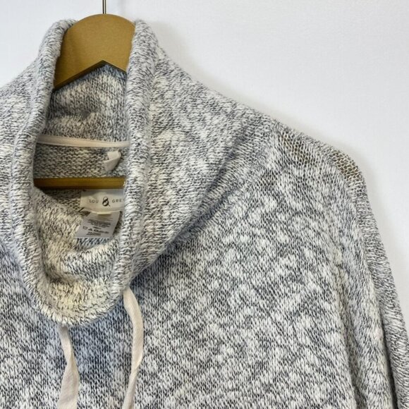 Lou & Grey Marled Knit Oversized Cowl Neck Poncho Sweater - Picture 7 of 10